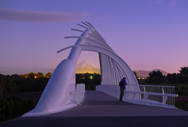 6. Twilight at Te Rewa Rewa bridge, Waiwhakaiho, New Plymouth