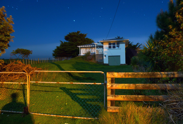 7. One a.m. and the last house on the street, Waikawa