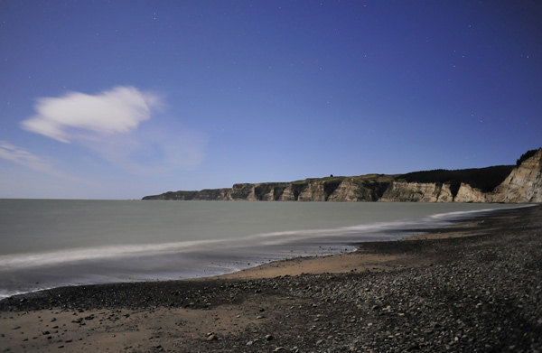 19. Moonlight view to Cape Kidnappers, Hawkes Bay