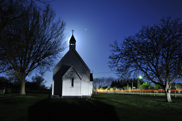 32. Waimarama church at night, Hawkes Bay