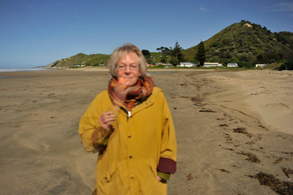 26. Gerry by broad moonlight, Ocean Beach, Hawkes Bay