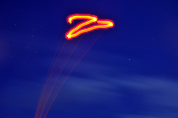 30. Foreshore wind-wand at night, New Plymouth