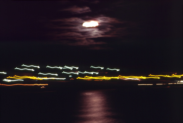 44. Moonrise from the Devonport ferry, Auckland