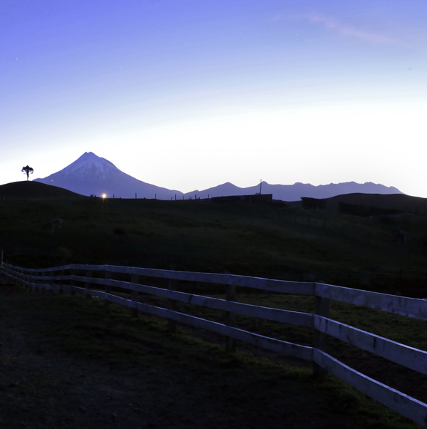 38. Mt Taranaki at twilight, from Junction Rd