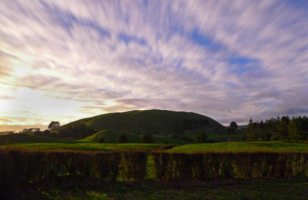 51. Winter moonrise after dark, German Hill