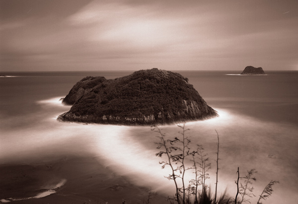 65. Round Rock by moonlight, Back Beach