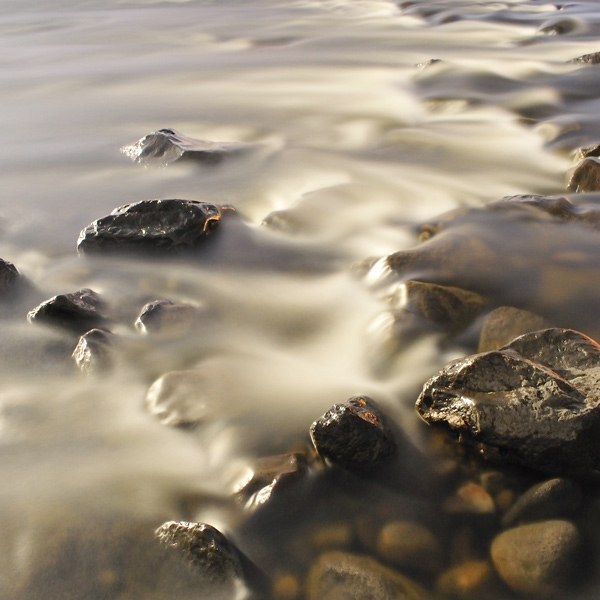 70. Rapids at the tidal limit, by moonlight