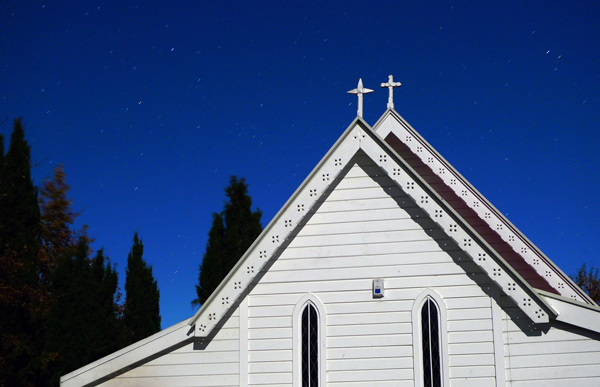 87. Moonlit church, Waimea West