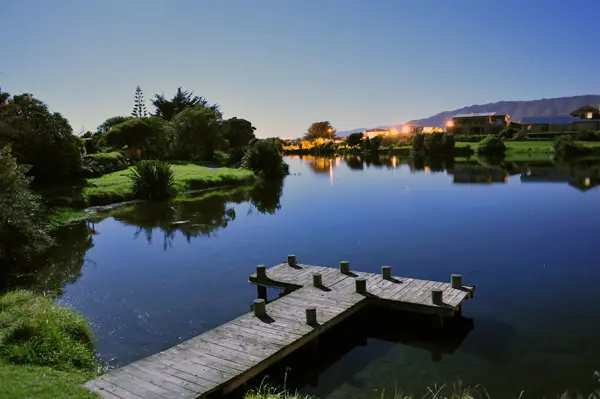 113. Night at the saltwater lagoon, Waikanae