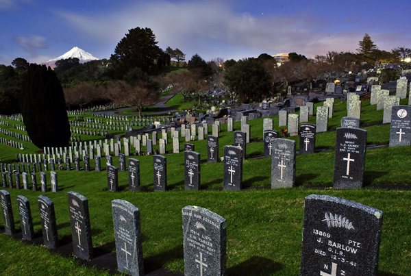 143. War graves by moonlight