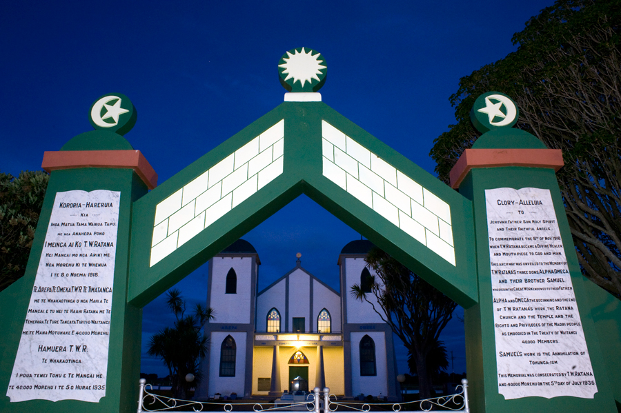 240. Ratana church, winter twilight