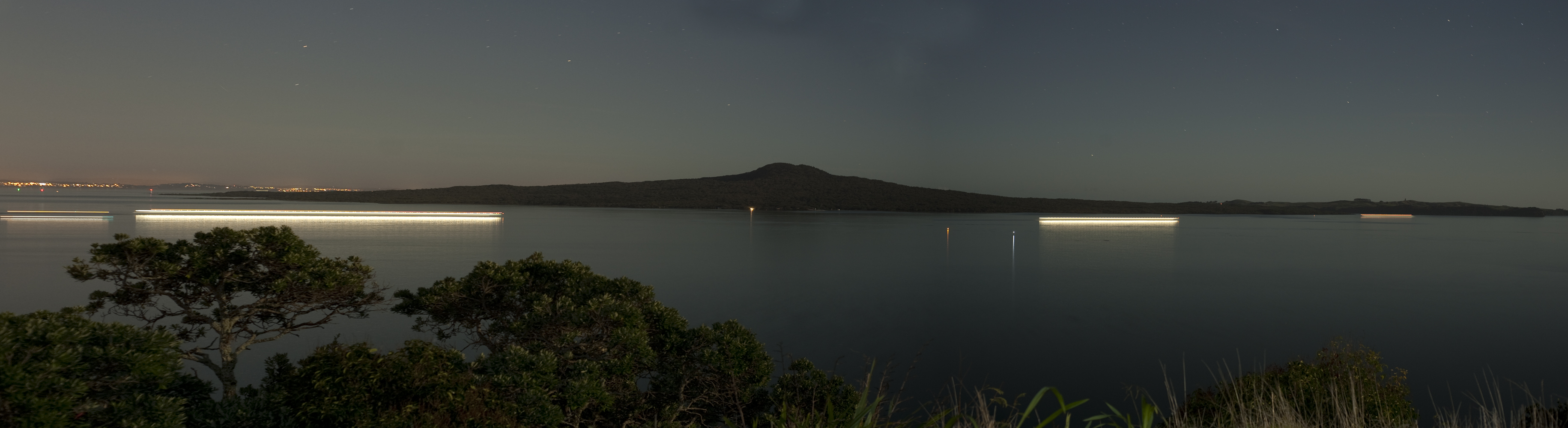 Rangitoto from Achilles Point panorama