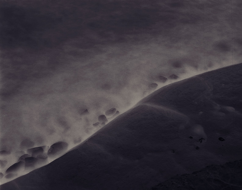 Surf at dusk, Waitoetoe